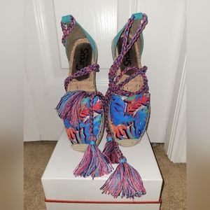 Circus by Sam Edelman 'Lenora' Colorful Ankle Wrap Espadrille 6.5